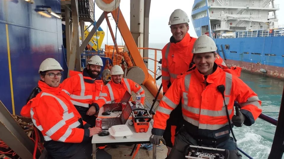 Offshore testing team